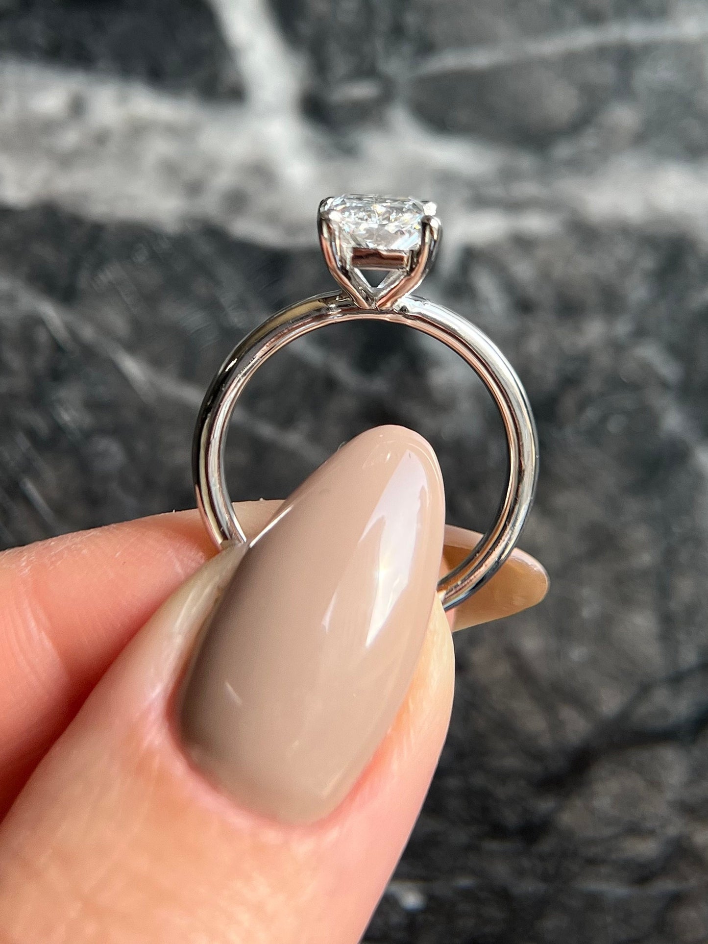 Radiant Cut 2 carat F Color VVS2 Clarity IGI Certified Elongated Radiant Cut Lab Grown Diamond Solitaire Engagement Ring