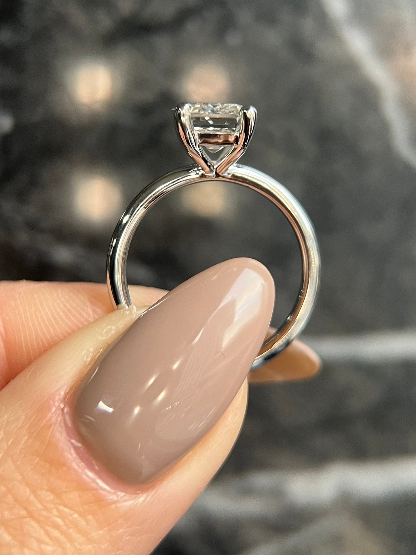 Emerald Cut 2 carat D Color VVS2 Clarity IGI Certified Lab Grown Diamond CVD Solitaire Engagement Ring