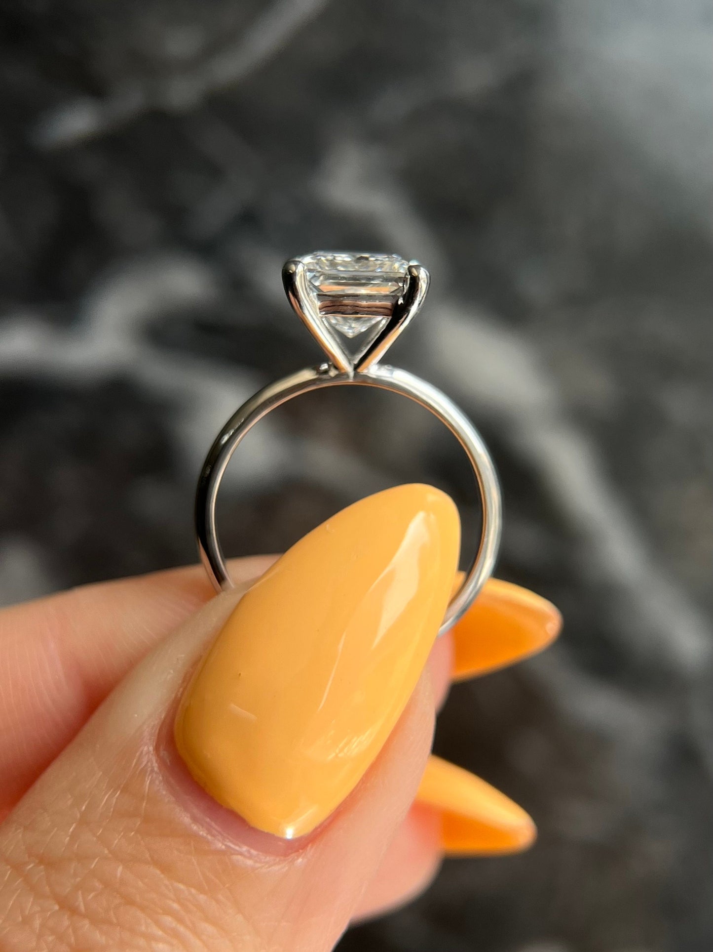 Princess Cut IGI Certified 1.5 Carat F Color VVS2 Clarity Lab Grown Diamond Solitaire Engagement Ring