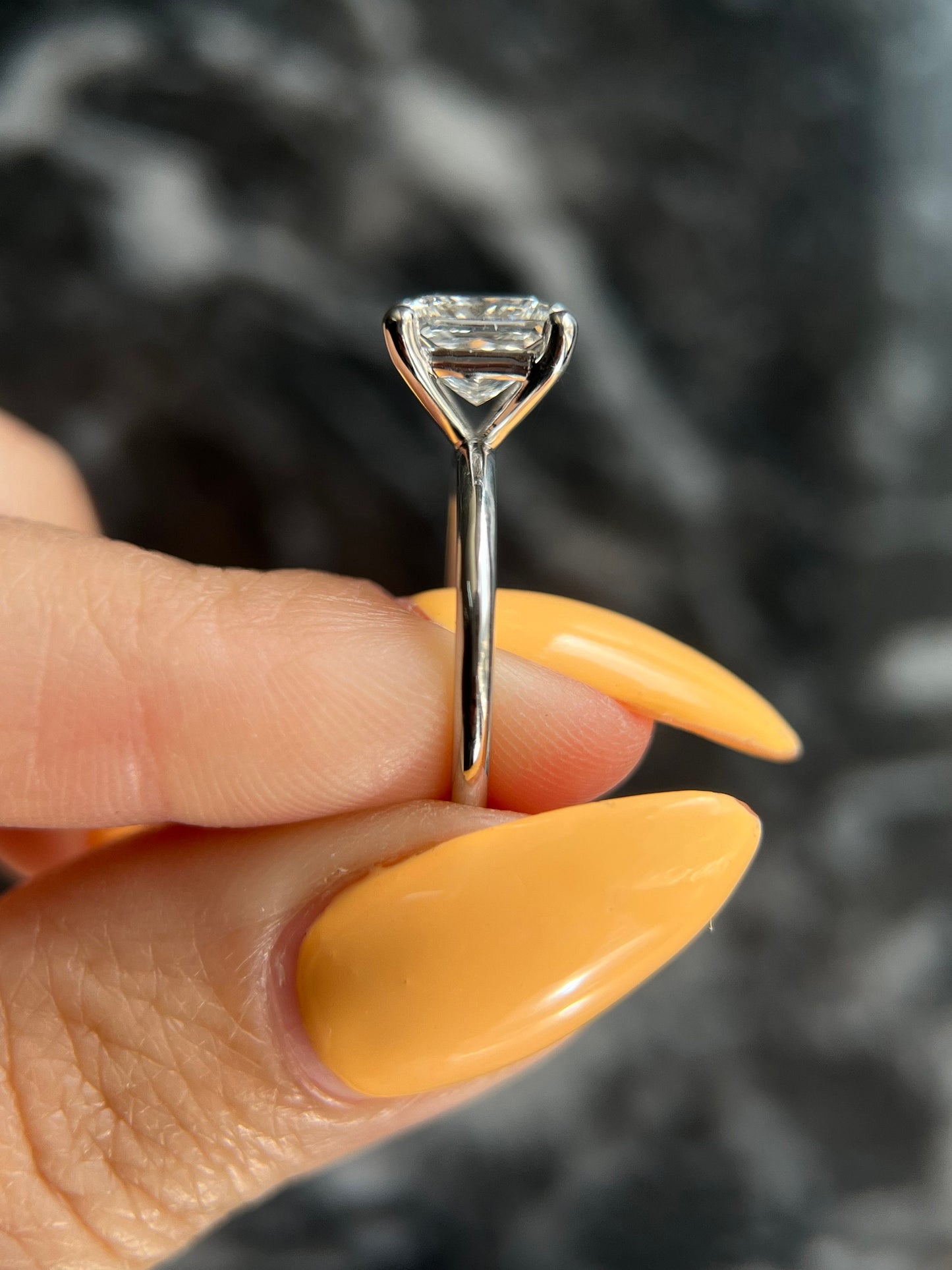 Princess Cut IGI Certified 1.5 Carat F Color VVS2 Clarity Lab Grown Diamond Solitaire Engagement Ring