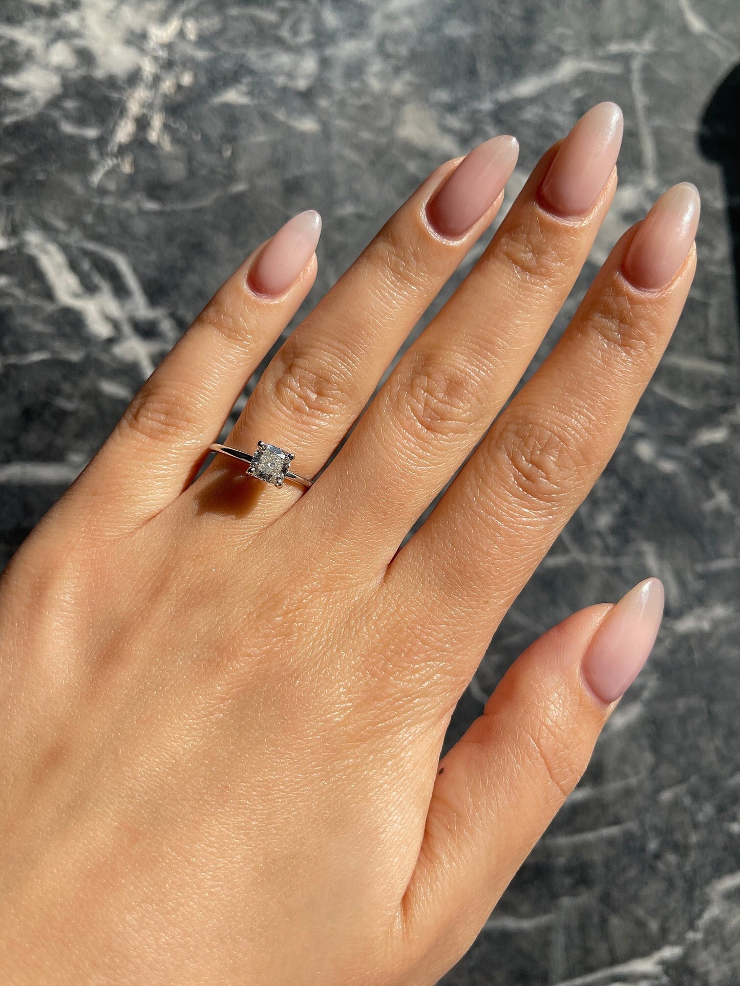 Cushion Cut 1 Carat IGI Certified E Color VVS2 Clarity Lab Grown Diamond Solitaire Engagement Ring