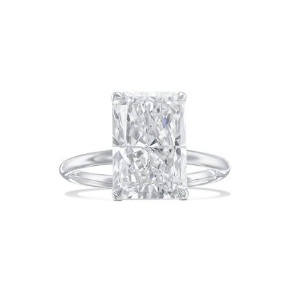 Radiant Cut 4 carat IGI Certified CVD Lab Grown Diamond F color VS1 clarity Elongated Radiant Diamond Handmade Solitaire Engagement Ring