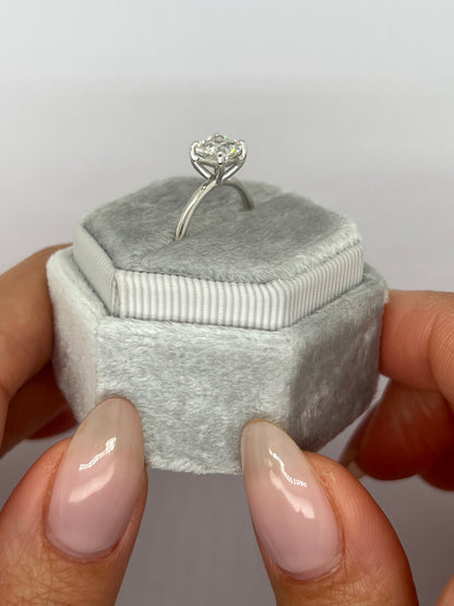 Cushion Cut 1 Carat IGI Certified E Color VVS2 Clarity Lab Grown Diamond Solitaire Engagement Ring