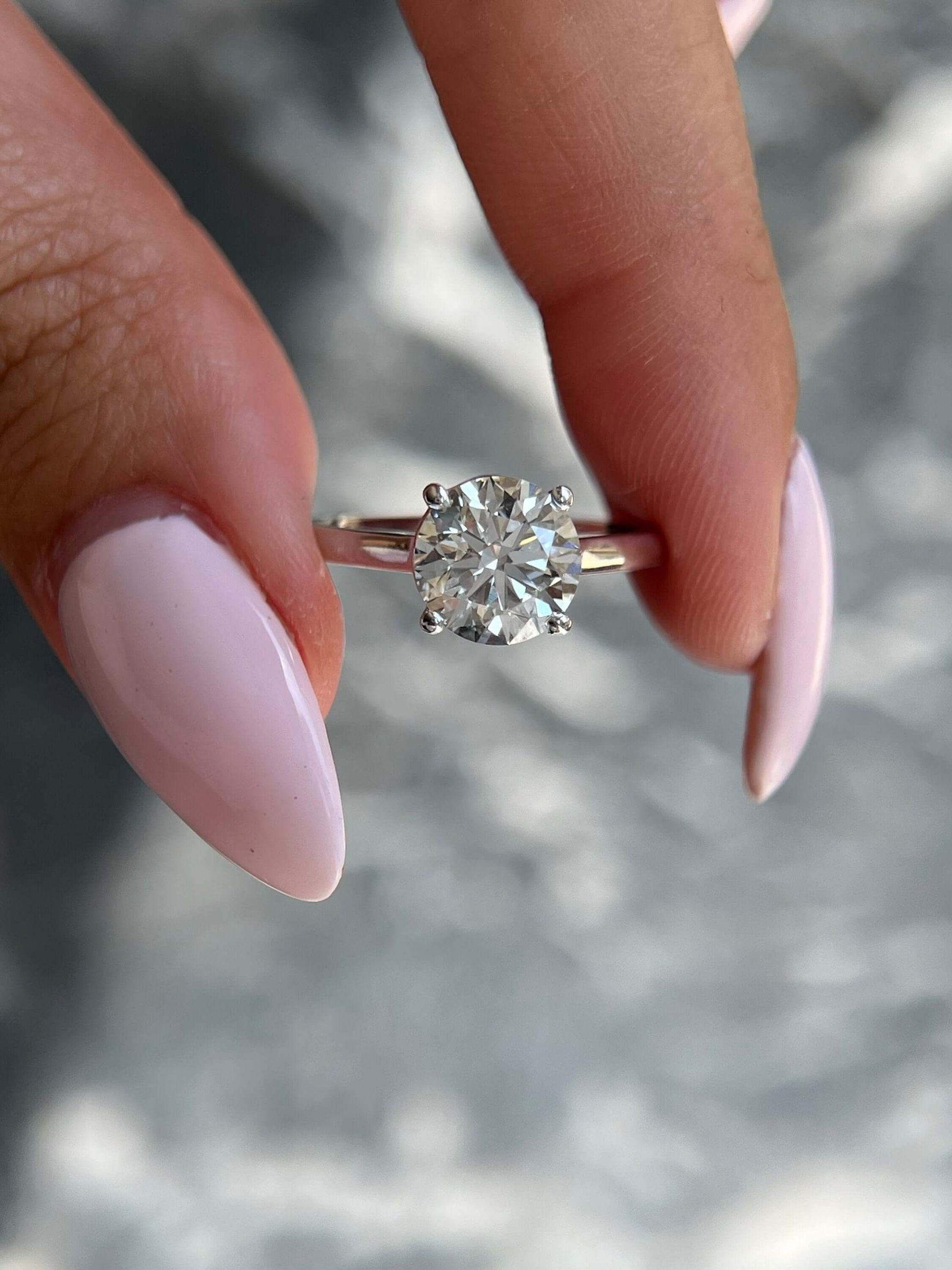 Round Ideal Cut Carat IGI Certified Lab Grown Diamond F Color VS1 Cl