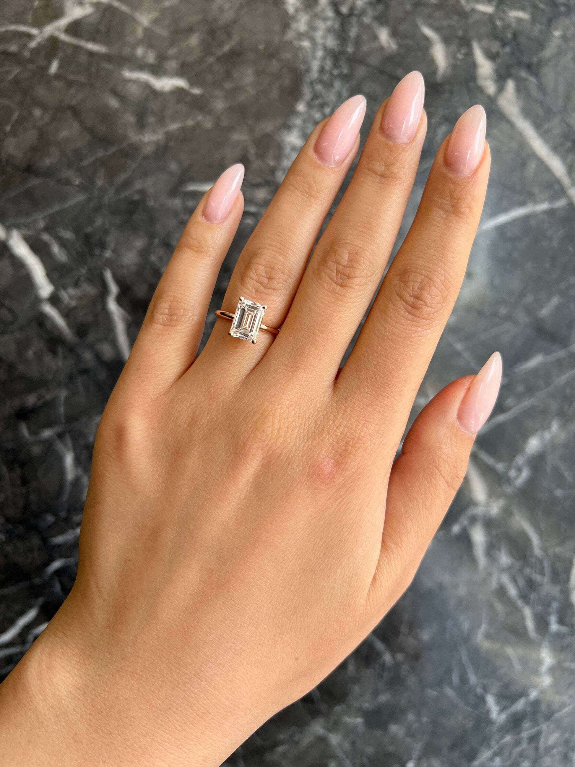 Emerald Cut carat IGI Certified Lab Grown Diamond with G Color and